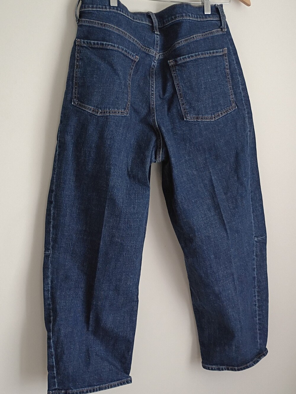 Old Navy Dark Wash High-Waist Barrel Ankle Denim Jeans - Picture 7 of 8